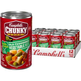Campbell’s Chunky Healthy Request Soup, Old Fashioned Vegetable Beef Soup, 18.8 Oz Can (Case of 12)