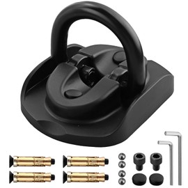 EYPINS Ground Anchor/Wall Anchor with Anti-Theft Protection, Foldable Mounting Anchor, Shackle Thickness Diameter 14 mm - Fixed Anchor Point for Motorcycle, Bicycle, E-Bike, Boat and More with Mounting Material