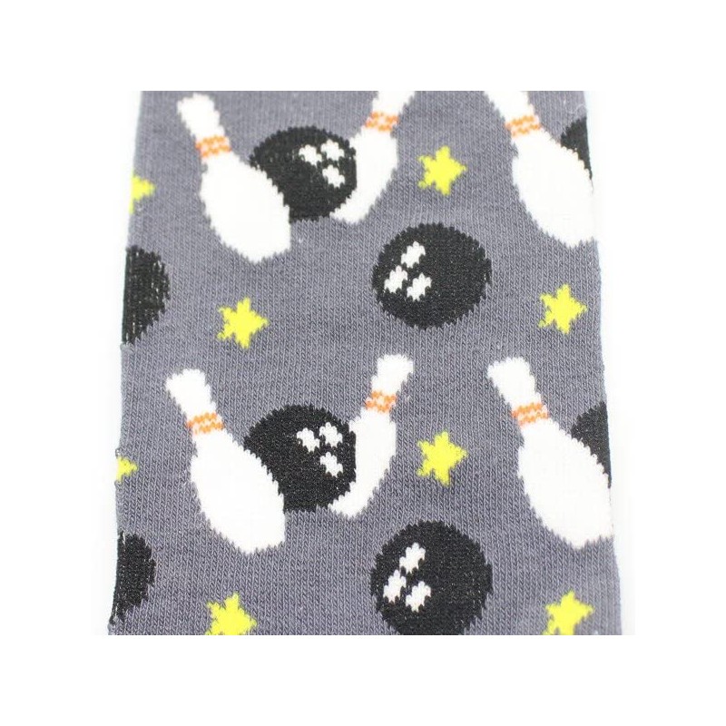 Cuff Mania Men's Bowling Socks, Funny, Funny, Unique, Comic, gray