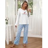Ekouaer Womens 2 Pack Pajama Set Long Sleeve Pajamas Top