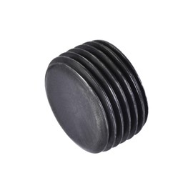 UXCELL Carbon Steel Internal Hex Thread Socket Pipe Plug, M18x1.5 Male Thread Black Pipe Cap for Garden Pneumatic Solenoid Valve, 3Pcs