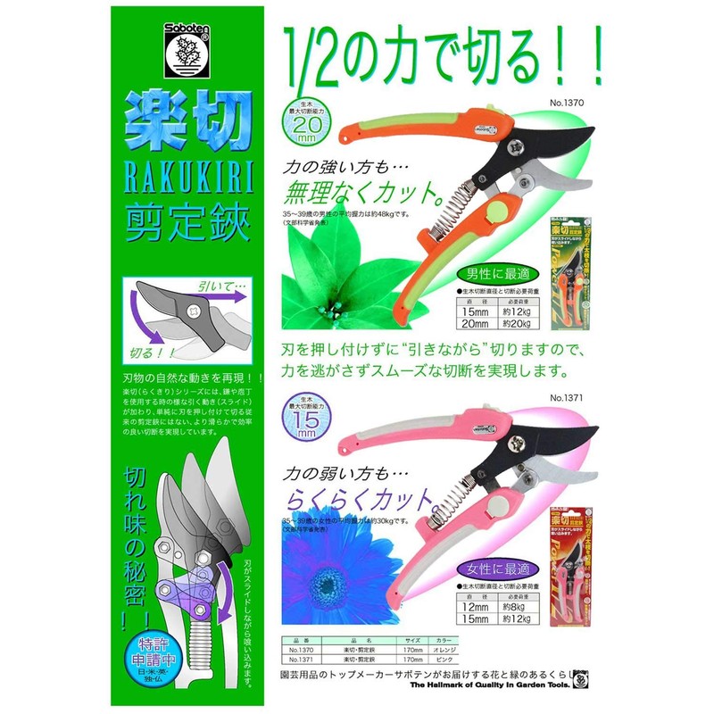 Cactus Easy Cutting Pruning Scissor for Men [1/2 Cut Through The