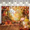 Fall Photography Backdrop Autumn Maple Leaves Pumpkin Banner Thanksgiving Friendsgiving