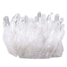 SUNYIK Natural Rock Clear Quartz Cluster, Druzy Geode Specimen Gemstone Sculpture Sphere(0.1-0.2lb)