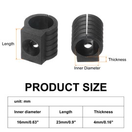 uxcell 20 Pcs Chair Foot U Shaped Floor Glides, 23mm Plastic Chair Leg Caps, Non-Slip Foot Pads for Legs, Black