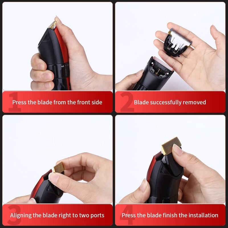 Hair Clippers Men Cordless Adjustable Blade 7 Limited Comb Cape