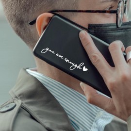 3X You Are Enough Car Mirror Decal, Rearview Mirror Sticker For Women, Affirmation Gift For Women, Car Stickers And Decals, Self Love Sticker