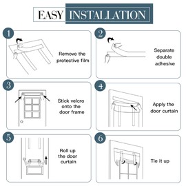 PONY DANCE Door Cover for French Door, W26 x L72 inch Room Darkening Tricia Door Window Curtains for Patio French Door Front Door Tie up Shade for Sightseeing, 1 Panel, Pure White