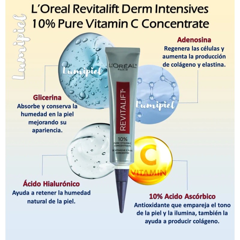 L'oreal Suero Retinol 0.3% + Concentrado Vit. C 10% 2x30ml