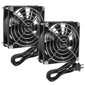 ALMOCN 2PCS EC Case Fan EC Brushless Cooling Fan Dual Ball Bearing AC 110V 115V 120V 220V 240V EC Axial Fan for DIY Cooling, Router, Computer Case, 80 x 25mm