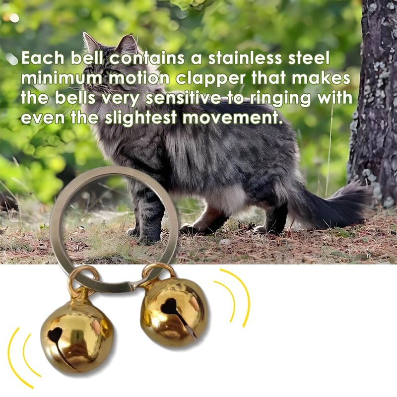HEJINYUN 3 Pack Extra Loud Cat Bells for Collars |