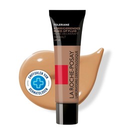 La Roche-Posay Toleriane Corrective Makeup Fluid with SPF 25, for Combination Skin to Oily Sensitive Skin, Up to 16 Hours Coverage Thanks to Thermal Water and Pigments, Colour: Gold, No. 15, 30 ml
