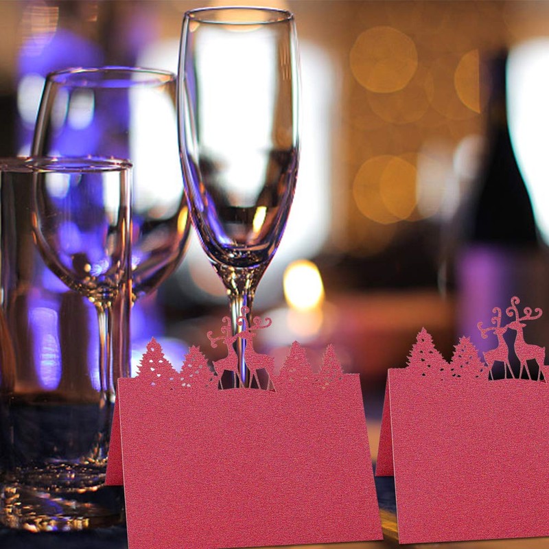 Place Name Cards 50 Sheet Small Tent Cards Die Cut