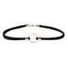Deelfel Women's Choker, Black, Choker Ring, Round, Circular Choker, Collar,