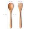 YFWOOD 4-Pieces Natural Wooden Children's Safe Flatware, 2 x Child