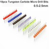 10 Pieces Drill Bits Set 0.5mm to 2.5mm Carbide Print