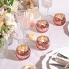 12 Pcs Rose Gold Candle Holders for Birthday Party Decorations-