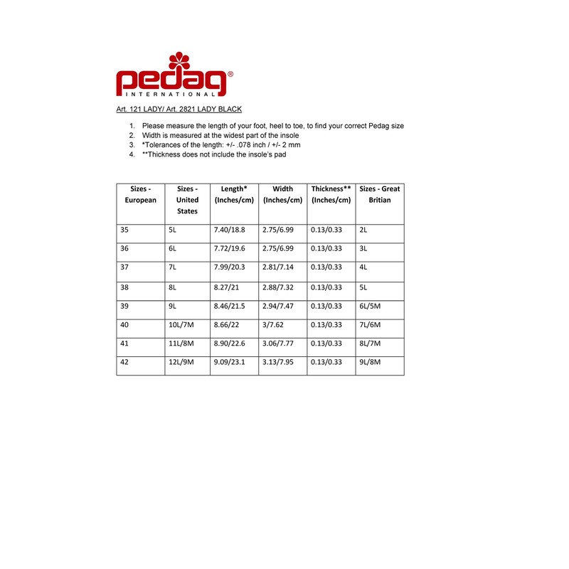 Pedag Lady – Splayfoot Cushion - - 42 EU