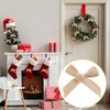 100pcs Christmas Mini Burlap Bows, Linen Handmade Mini Bow for