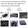 PDETVEO 40PCS RJ45 Port Covers, Silicone Ethernet Dust Protector Caps