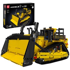 Mould King Bulldozer Toys Building Sets, Construction Vehicles Dozer Model with Remote Control, 15084 STEM Project RC Building Kits with Motor Engine for Adults Boys Kids Aged 14+ (1508 Pieces)