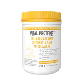 Vital Proteins VITAL PROTEINS Collagen Creamer, Vanilla-flavoured, Helps Body Form Collagen, Each Serving Contains 6g Bovine Collagen Peptides, No Added Sugar, Gluten-free, Kosher, Paleo-friendly, 303 g