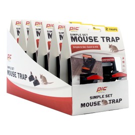 PIC Simple Set Mouse Traps, 2 Count (Pack of 6)