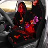 Howilath Car Seat Cover Universal Red Hibiscus Flowers Print Hippie