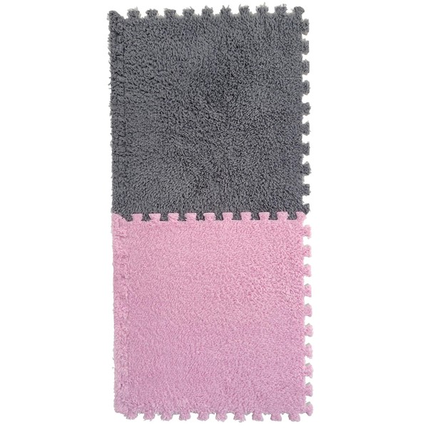 12 alfombras de espuma entrelazadas lanudo – 12 x 12