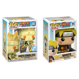Funko Pop! Animation: Naruto Shippuden - Naruto Uzumaki in Kurama Link Mode Special Edition Multicolor Exclusive #1469 & Naruto Uzumaki #71 Vinyl Figures Bundle