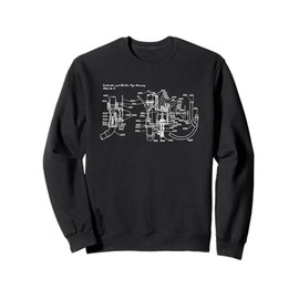 Vintage Carburetor & Hot Air Pipe Diagram – Engine Graphic Sweatshirt