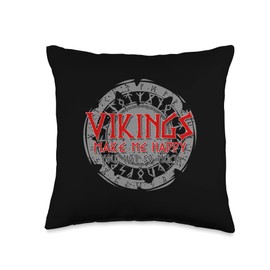 "VIKINGS MAKE US HAPPY. YOU, NOT SO MUCH" Funny Sarcastic Throw Pillow