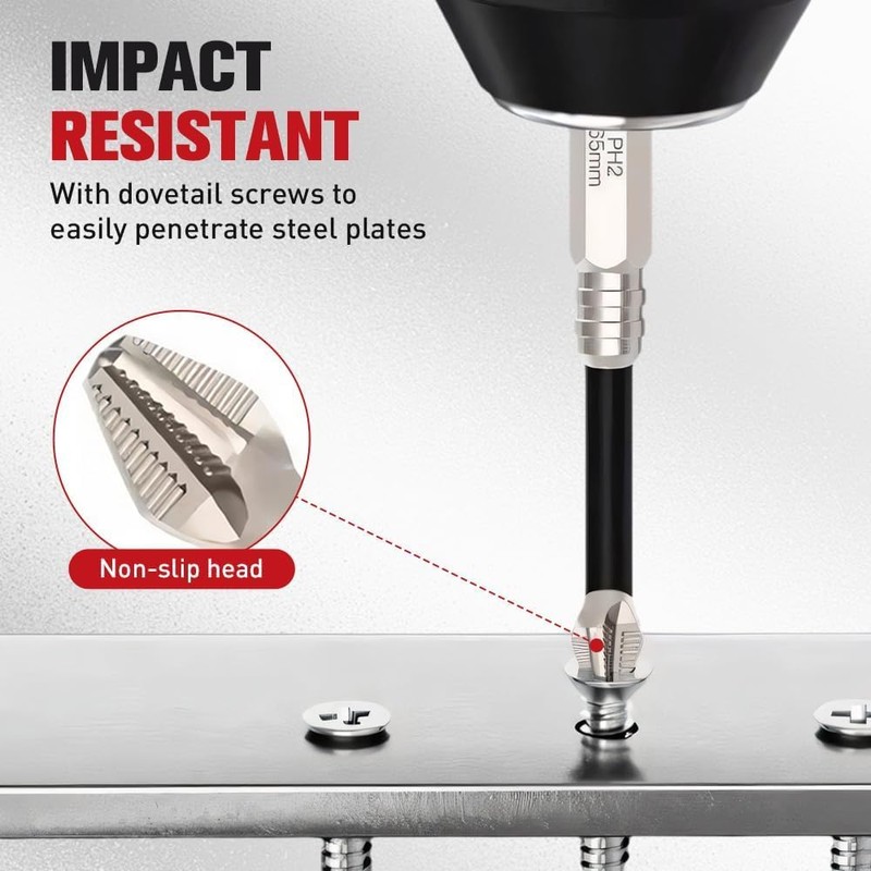 Azttior High Magnetic Screwdriver Drill Bit Set (9 Pieces), PH2
