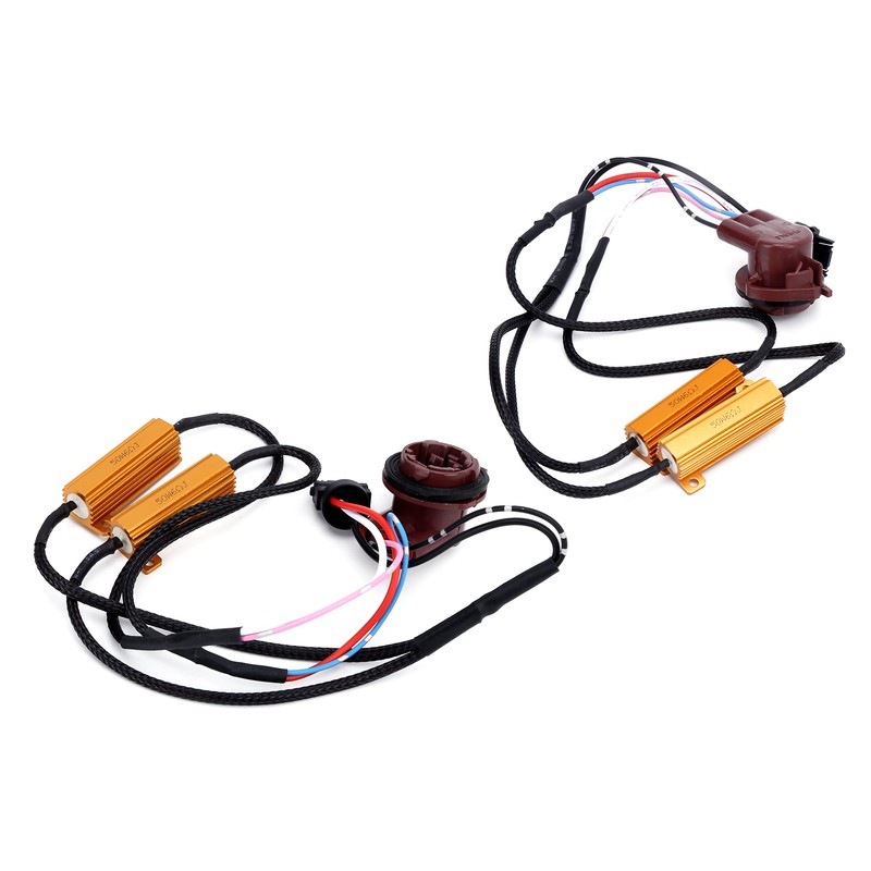 2pcs 3157A LED Decoder 50W Load Resistor Flash Error Free
