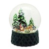 20171 Snow Globe Nostalgia Sleigh Ride on Base Cubic Green