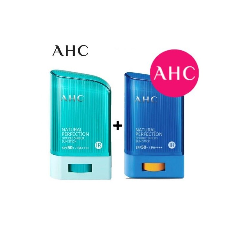 AHC 2025년 최신제조 AHC 내추럴 퍼펙션 더블쉴드 선스틱 22g 2개