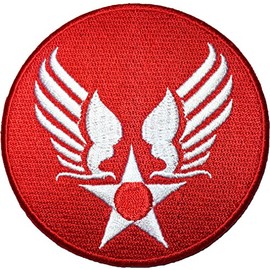 US Air Force Army Military Jacket Vest Star Wing Sew Iron on Logo Emblem Embroidered Badge Sign Costume Patch - Red (US-AIR-FORCE-WING-RED)