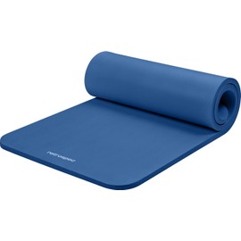 Retrospec Solana Yoga Mat 1" Thick w/Nylon Strap for Men & Women - Non Slip Exercise Mat for Home Yoga, Pilates, Stretching, Floor & Fitness Workouts