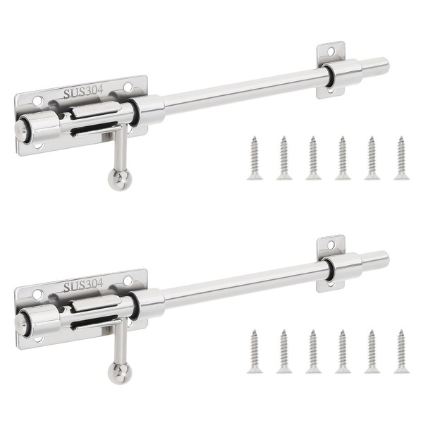 HOJLKLD HOJLKLD Slide Bolt Gate Latch, 2 Pack 10 Inch