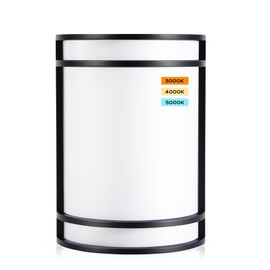 CLOUDY BAY LED 3 Color Wall Sconce,Wall Lighting,3000K/4000K/5000K Color Temperature Adjustable Wall Mount Light Fixture,15W 120V Dimmable CRI 90+ LED Wall Light,Black