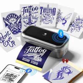 Phomemo TP31 Tattoo Stencil Printer Mini Tattoo Printer Bluetooth Tattoo Machine - Gray Printer+30pcs Transfer Paper