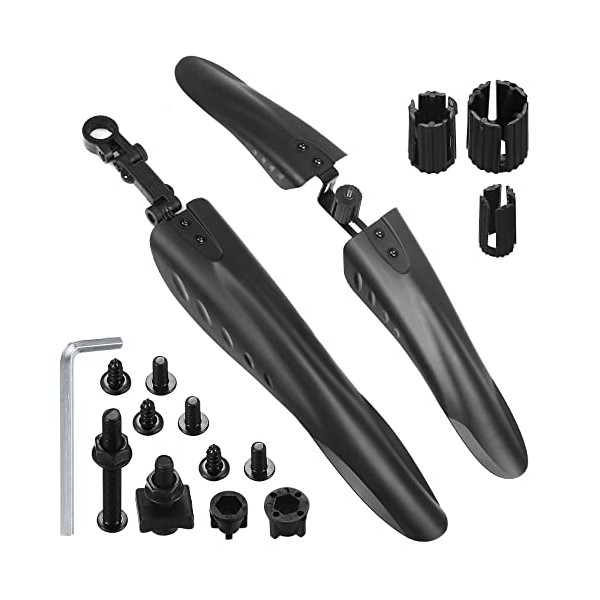WangLaoWu Bike Mudguard Set, Bicycle Mudguards, Adjustable Bicycle Fender Set, Portable Front and Rear Mud Guards, Universal Full Cover Bike Mudflap for Mountain MTB Road Bike Bicycles
