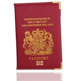 Lizzy PU Leather Travel Wallet Case Organiser for Passport, Business Cards, Credit Cards, Boarding Passes - Maroon