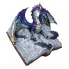 Guardian Of Bibliography Purple Blue Dragon Emerging Out Of Spell