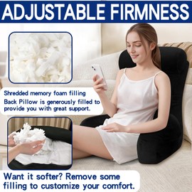 Tinuniyaa Back Pillow for Bed Sitting Up, Reading Pillow, Extra Large Arm Pillows for Adults for Back Support,Bed Pillow for Sitting up for Watching TV/Gaming/Relaxing