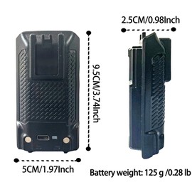 QUANSHENG UVK5 Radio 3500mAh Battery Enlarge Capacity UV-K5 8 USB-C Charging Battery for UV-K6 with Belt Clip Walkie Talkie Accessories