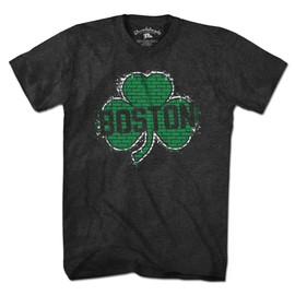 Chowdaheadz Boston Shamrock Graffiti T-Shirt - Unisex Vintage Tee Soft Cotton Blend