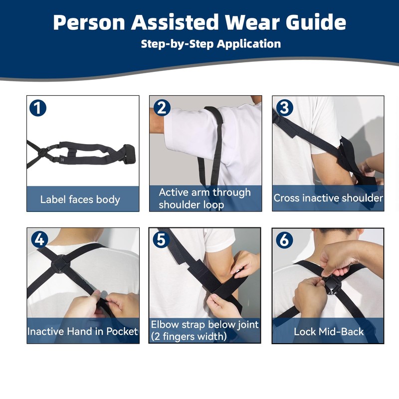 Cnosky 5702957 Arm Sling, Adjustable shoulder Strap with 4-Lab Lock,