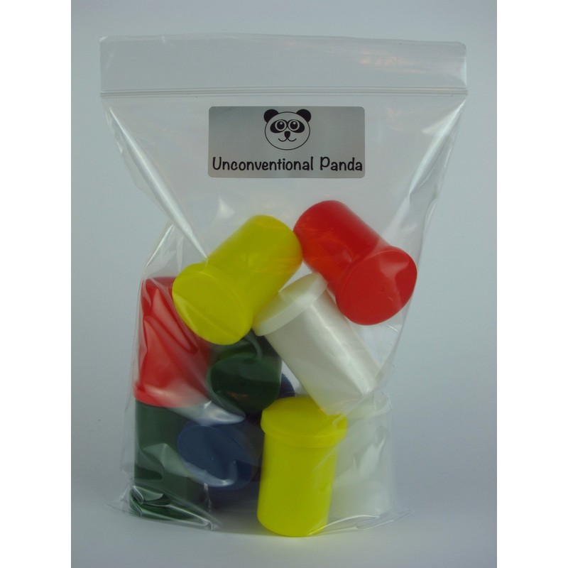 Unconventional Panda Colourful Film Canisters - Sturdy Plastic - for