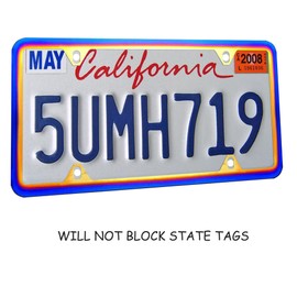 Thin Blue Line License Plate Frame,Iridescent License Plate Frame,Holographic License Plate Frame for Men,Blue License Plate Frame,Car Plate Frame